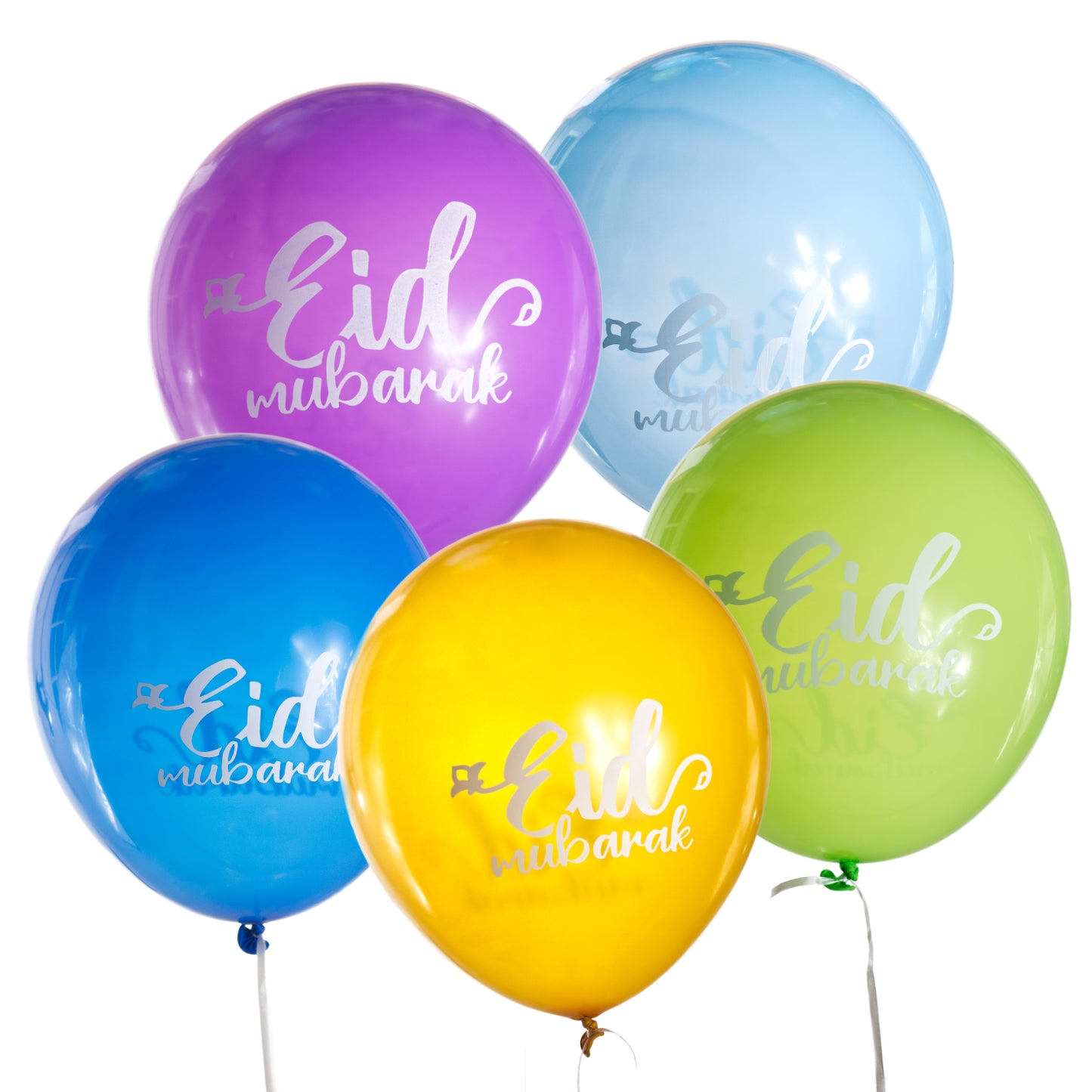 Eid Balloons - 10pk - Colourful Garden Galaxy Design