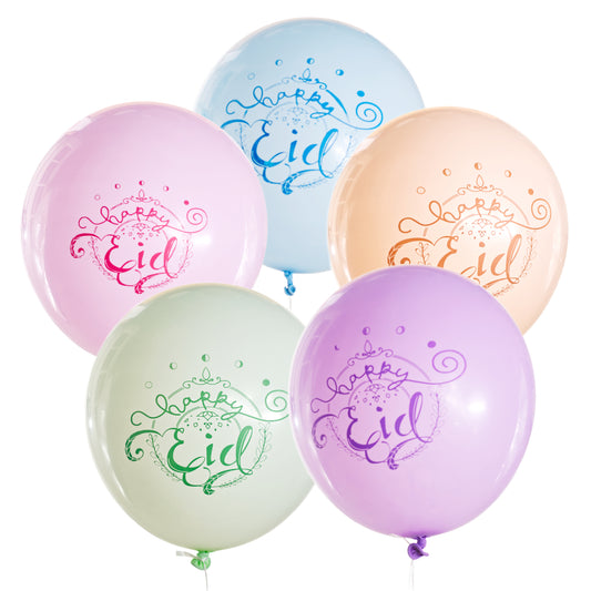 Eid Balloons - 10pk - Pastel Sunset Design