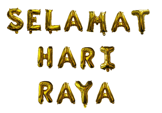 Selamat Hari Raya Foil Balloons - Gold