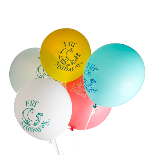 Bloom Moon Eid Mubarak Balloons