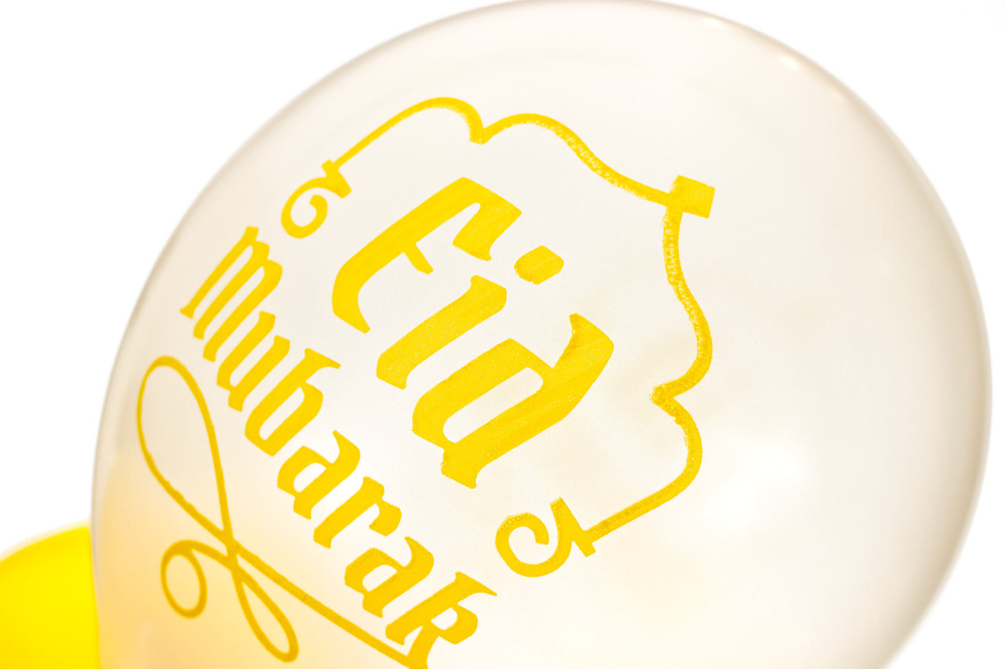Eid Mubarak Balloons - White and Gold