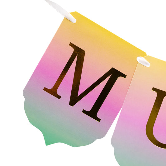Eid Mubarak Banner - Pastel Sunset