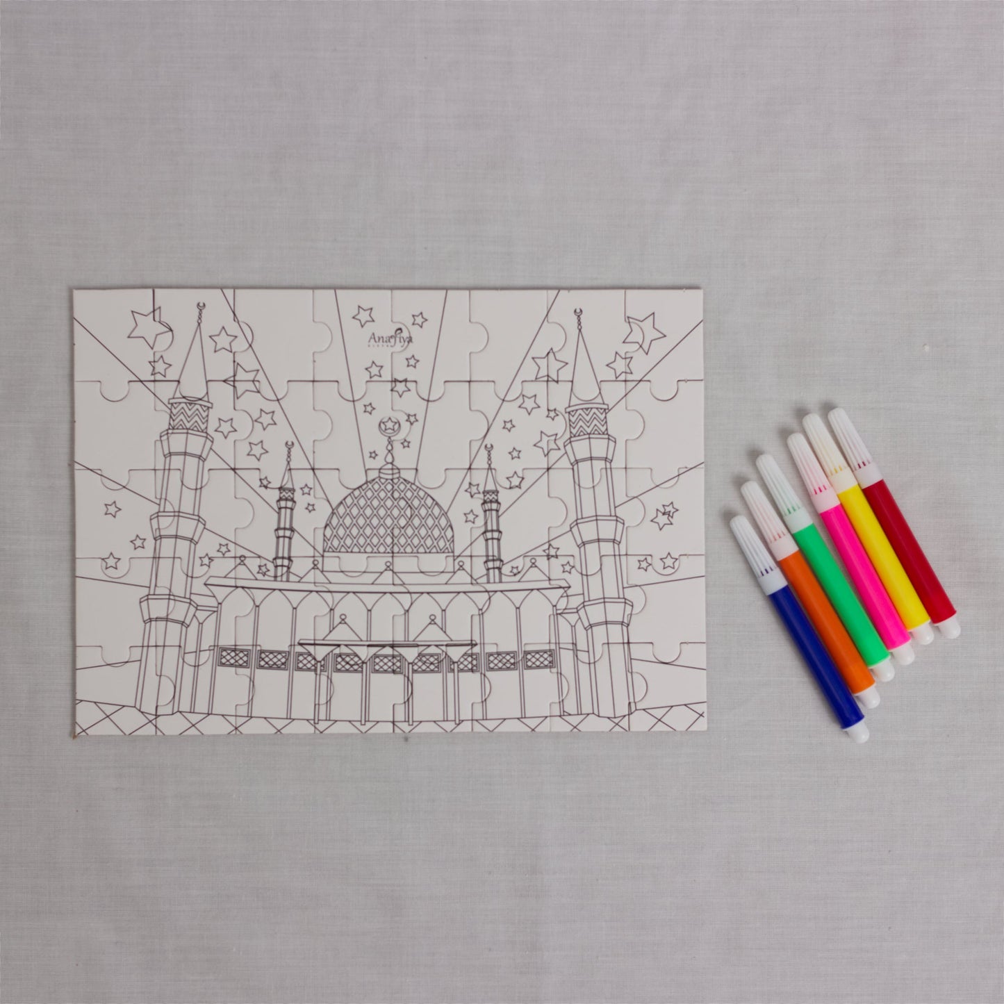 Color Me In Puzzle - Masjid Sultan Abdul Aziz Shah