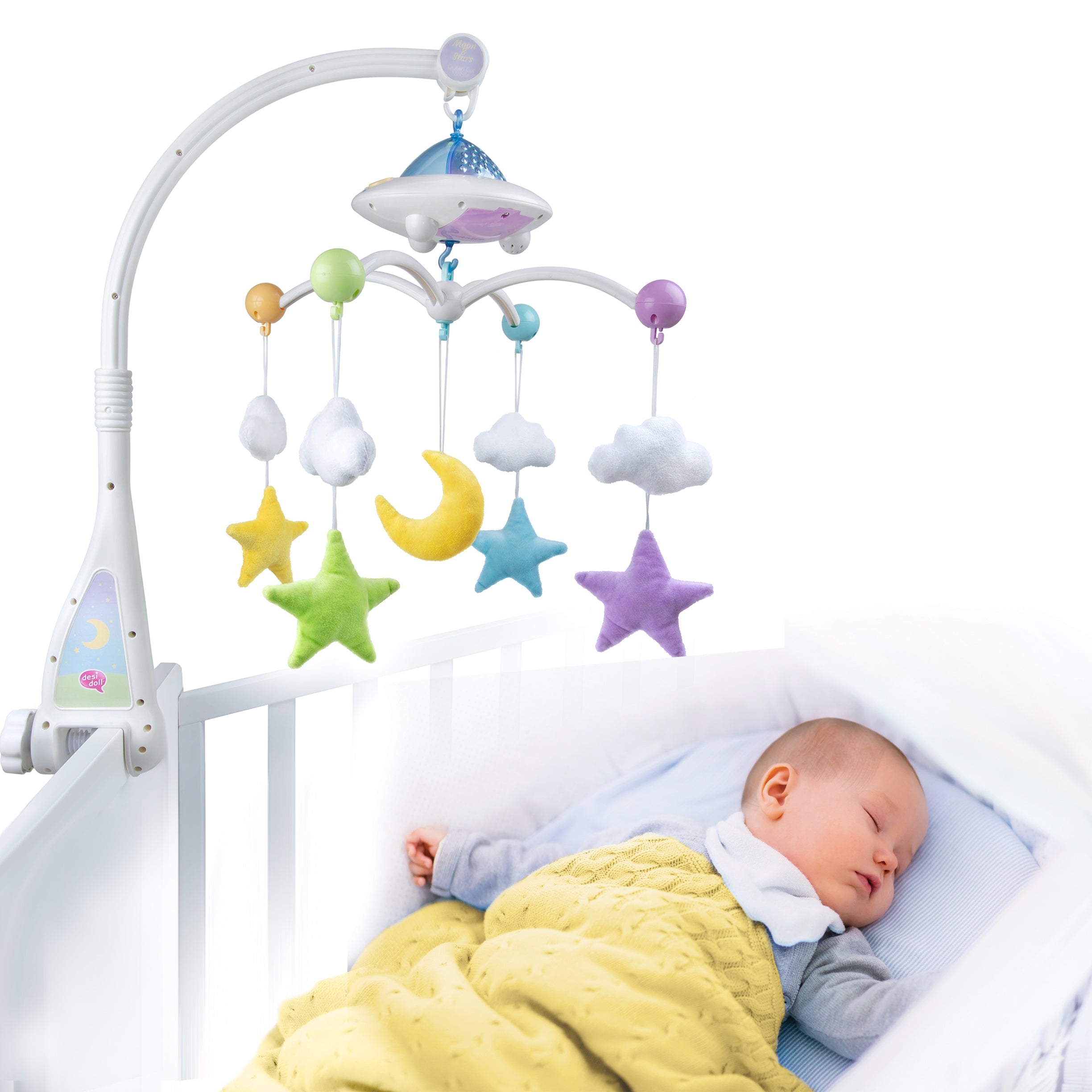 Cot mobile best sale with light