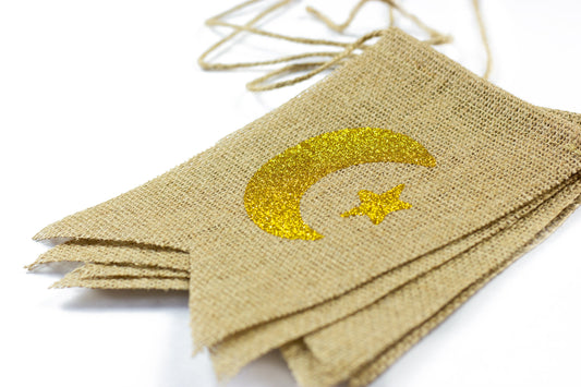 Eid Mubarak Jute Banner