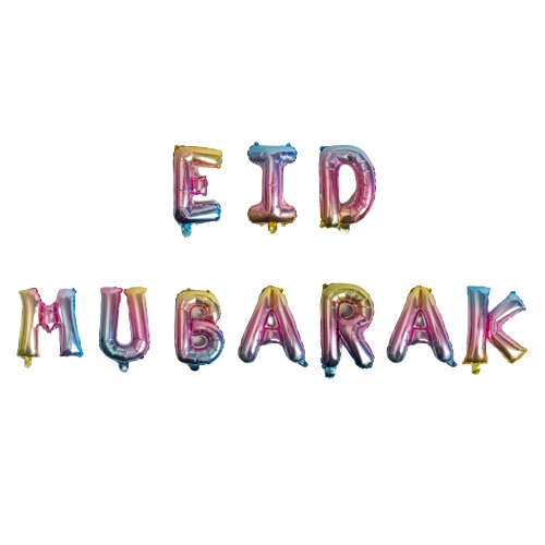 Belon Kerajang Pelangi Eid Mubarak