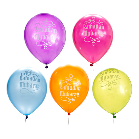 Ramadan Mubarak Balloons - Multi-Coloured
